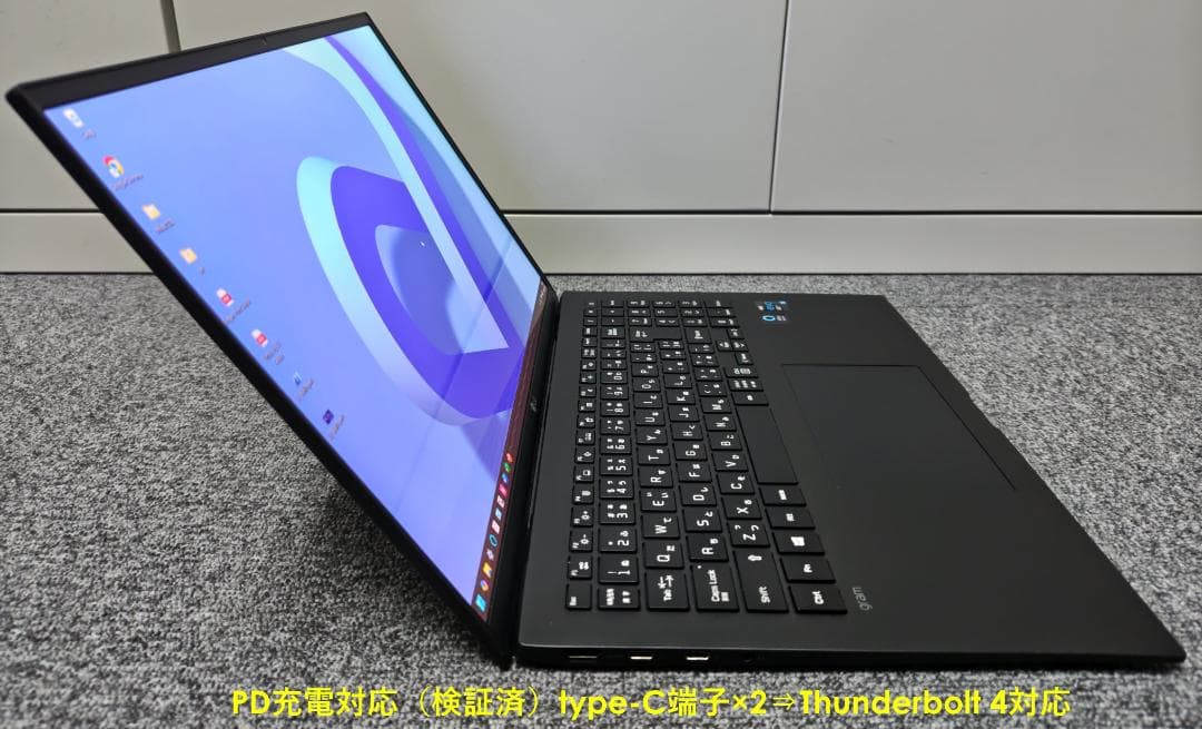 美品 LG gram 16 core i5 新品SSD 1000GB 使用時間少