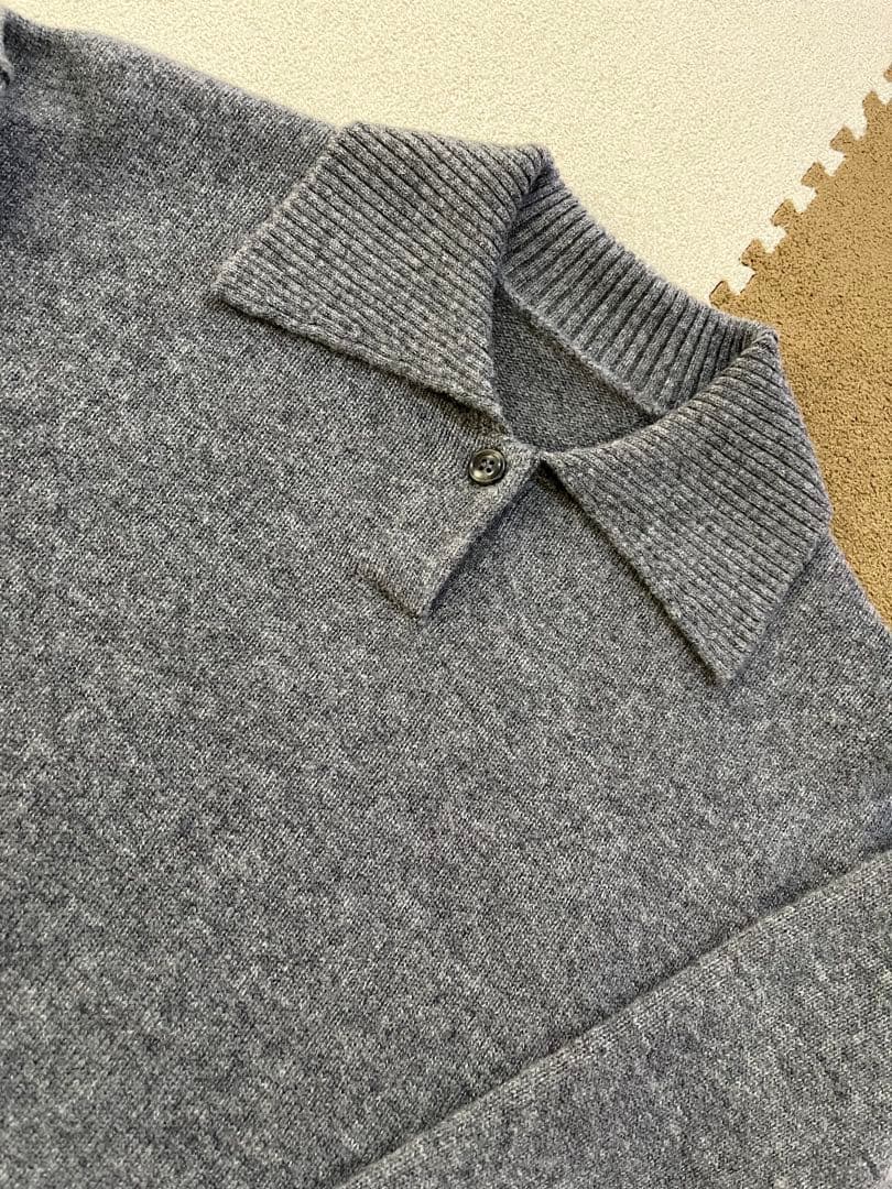 北欧暮らしの道具店　グレー ポロネック 長袖ニット　新品