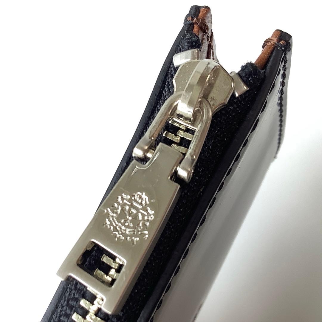 ナツまる様★新品★ドゥベージュ★高級コードバンLファスナー小銭入れミニ財布★黒