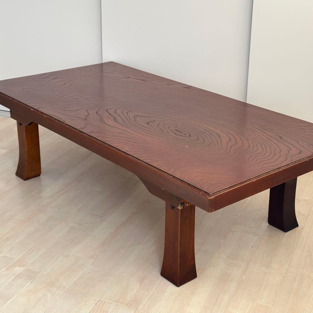 【送料込み】ちゃぶ台 座卓 ローテーブル 折り畳み 天然木　昭和　ヴィンテージ