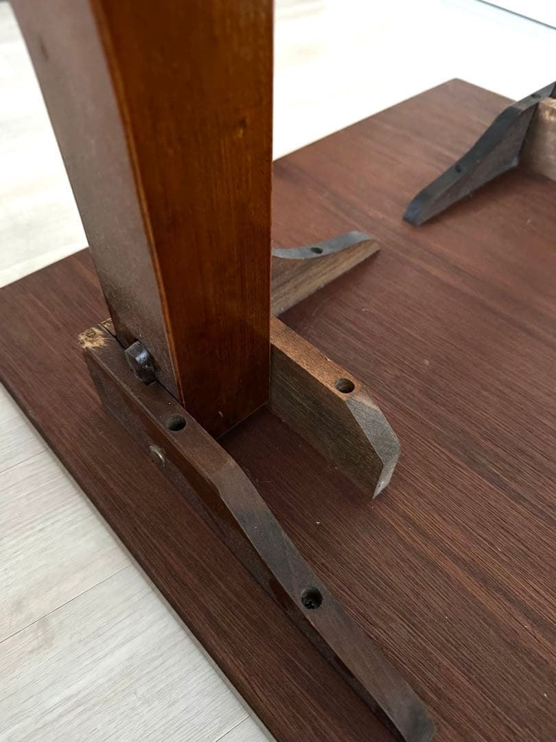 【送料込み】ちゃぶ台 座卓 ローテーブル 折り畳み 天然木　昭和　ヴィンテージ