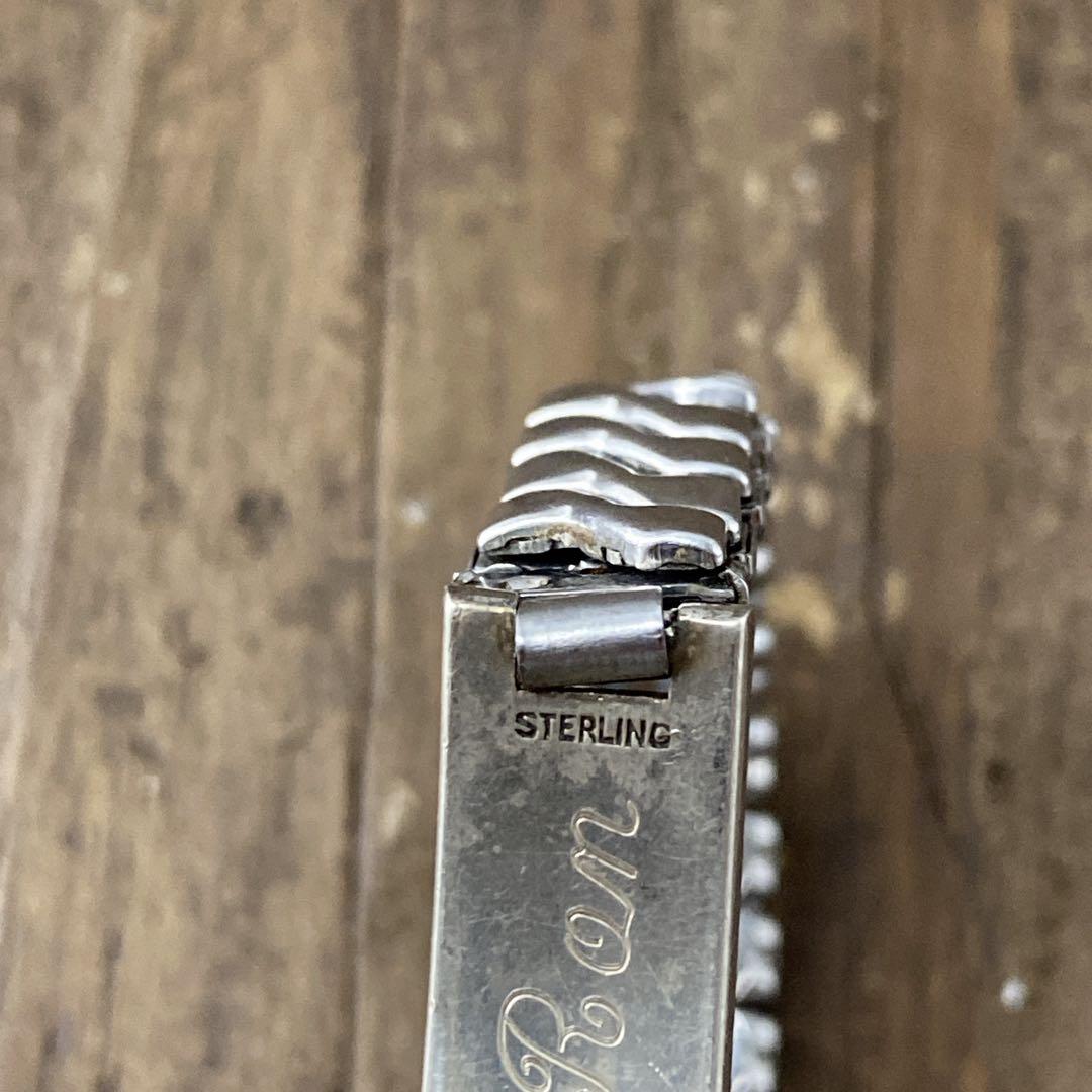 スウィートハート IDプレート 伸縮 シルバーブレスレット