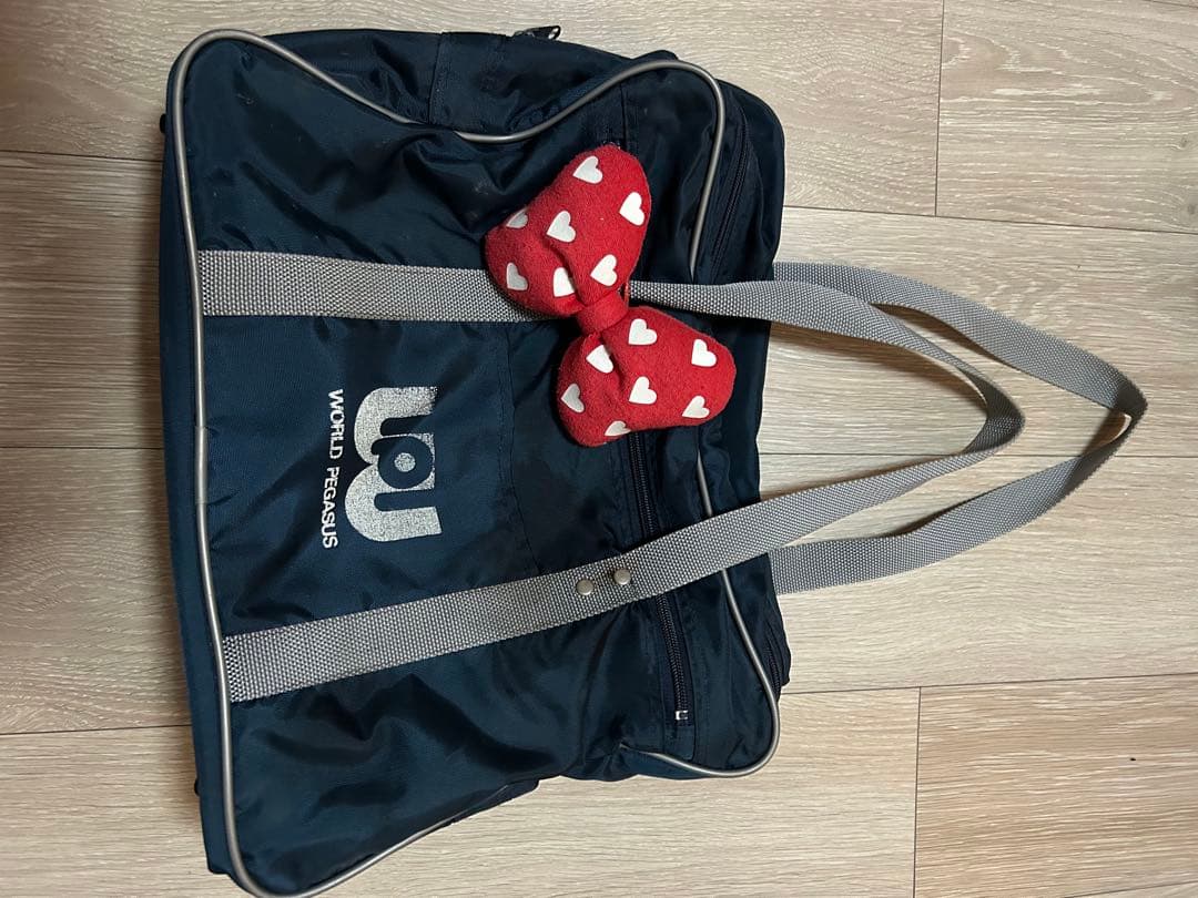 ワッペ ワールドペガサス 紺 ショルダースクバセット(リボン付き取り外し可能)