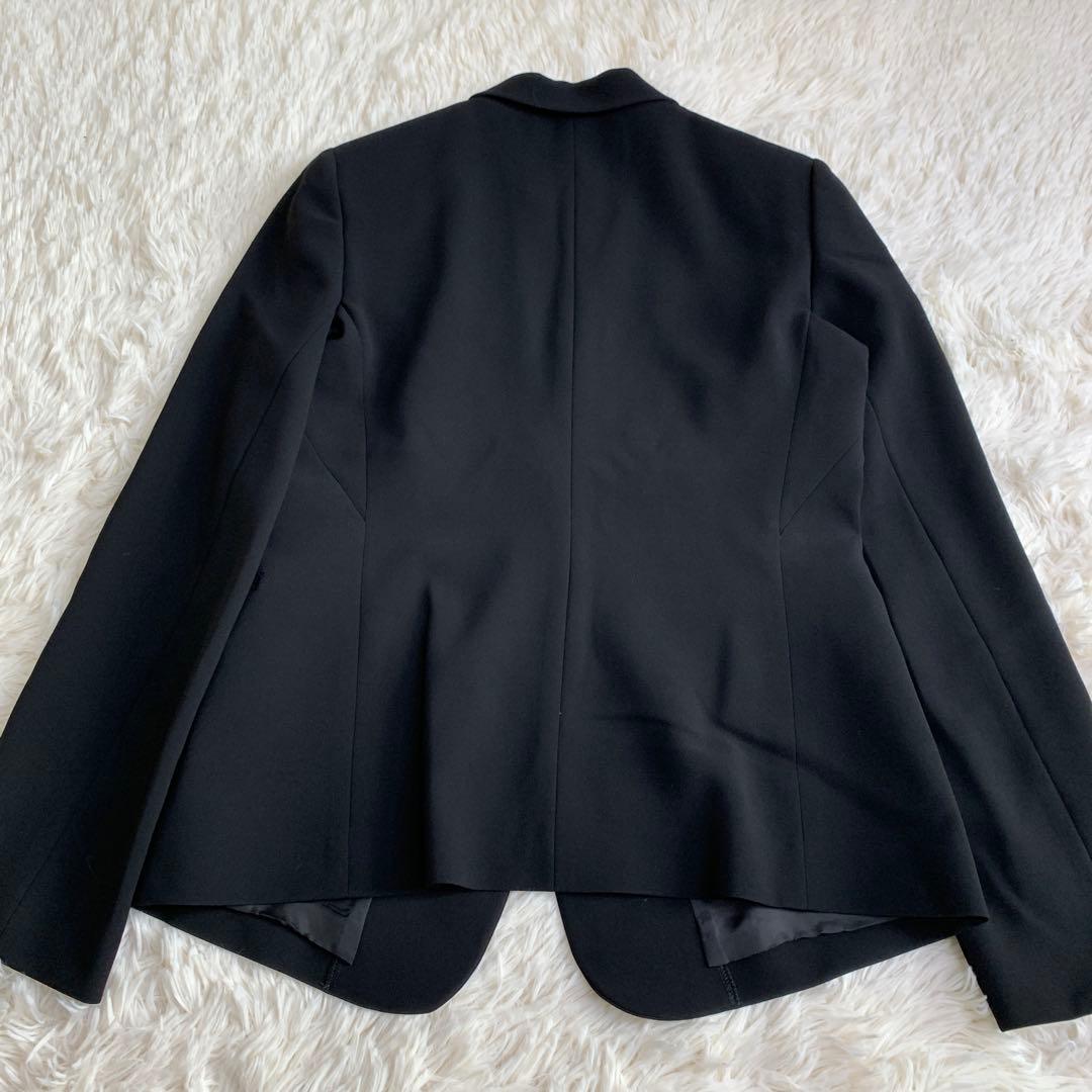 極美品✨自由区 トリアセ テーラードジャケット フレアパンツスーツ 黒 40