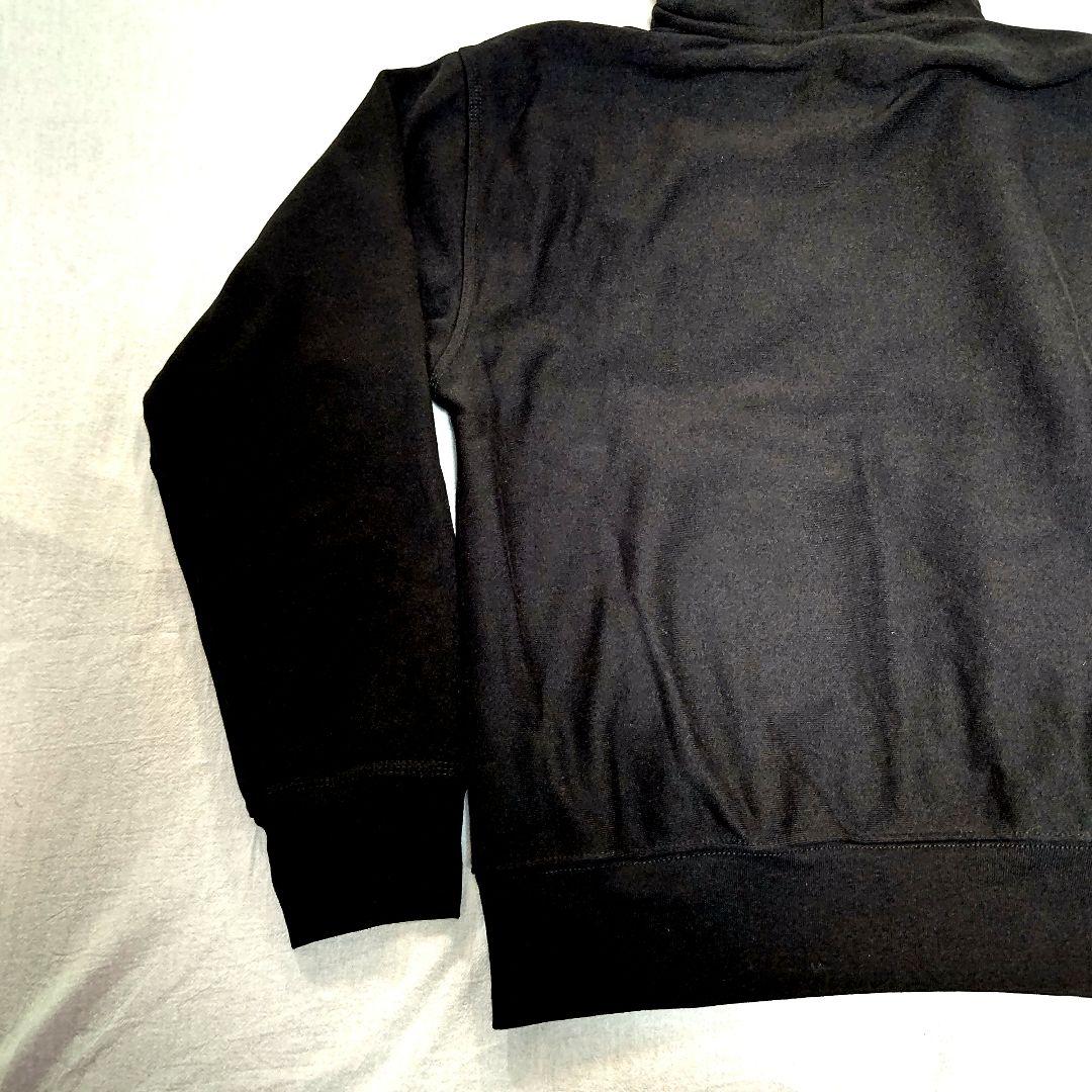 【希少】Stussy ブラック パーカー フロントジッパー　左利き用ジッパー　黒