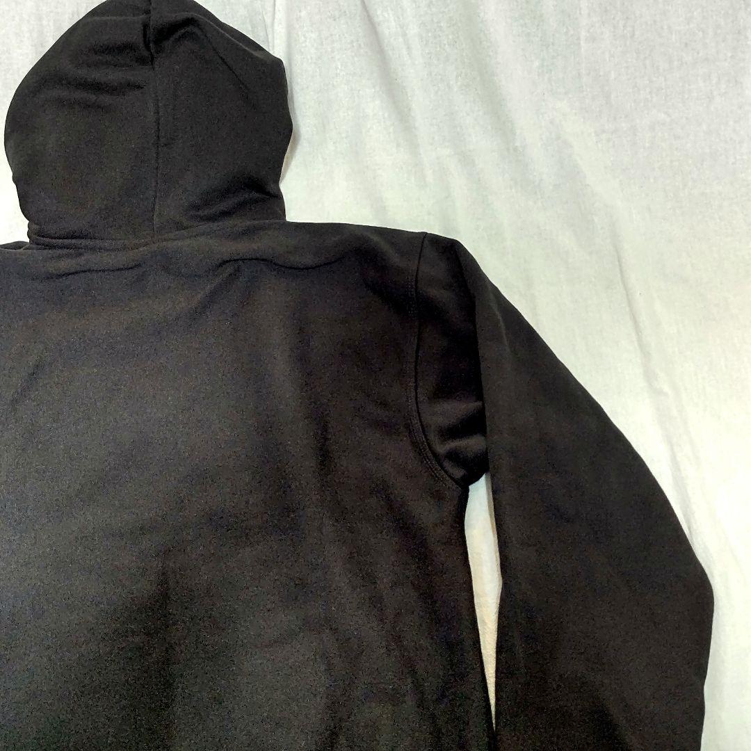 【希少】Stussy ブラック パーカー フロントジッパー　左利き用ジッパー　黒