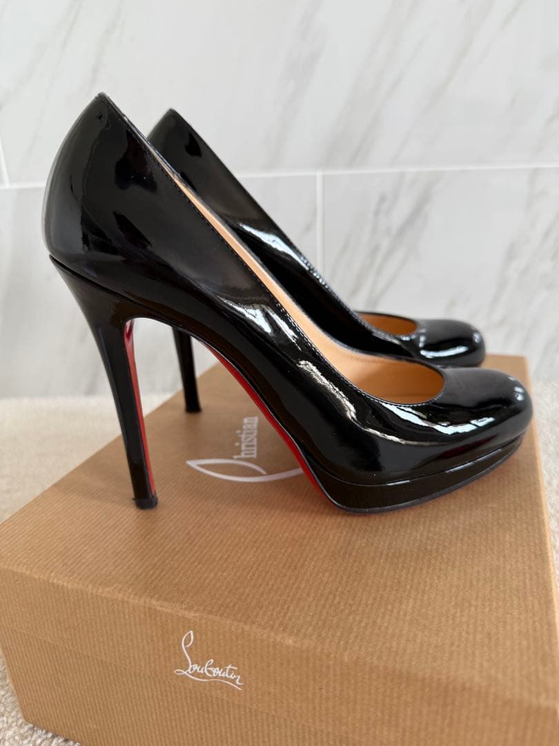 極美品Christian Louboutin ブラック ハイヒールサイズ22.5