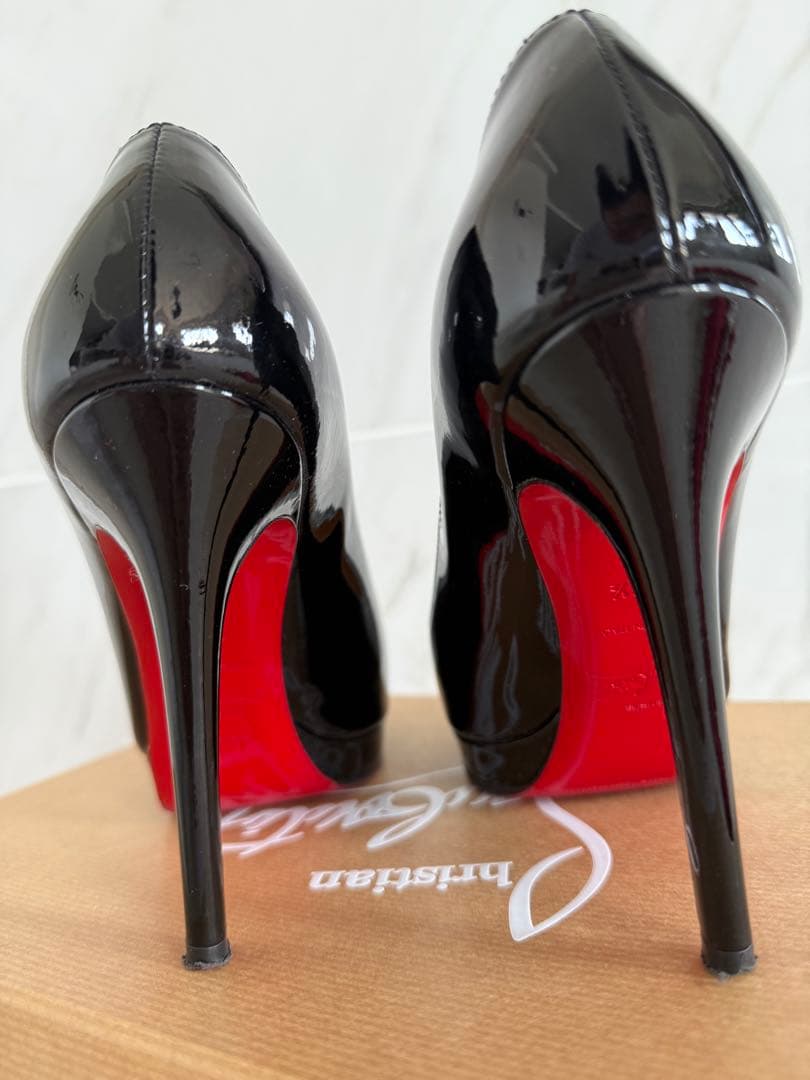 極美品Christian Louboutin ブラック ハイヒールサイズ22.5