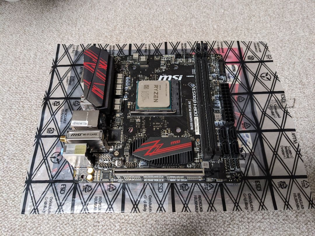 ryzen5付　MSI B450I GAMING PLUS AC itx マザボ