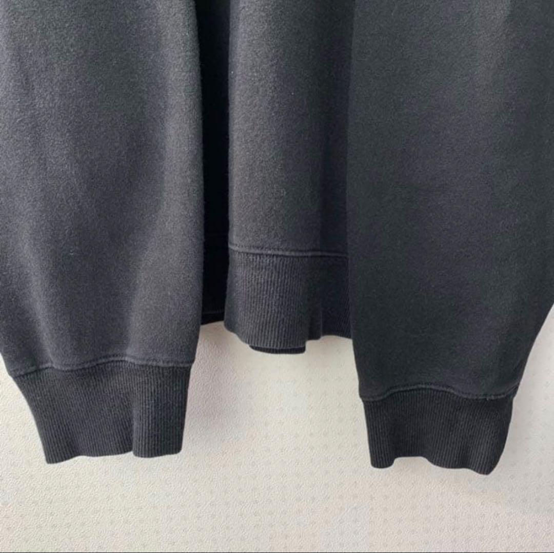 STUSSY スウェットトレーナー　L　ブラック　刺繍ロゴ　ワンポイント　古着