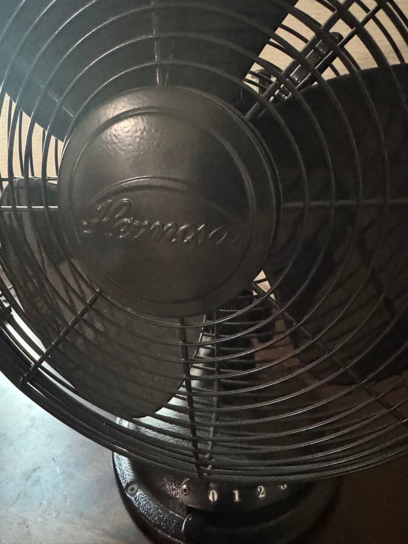 レトロ扇風機 3枚羽 ブラック 実働