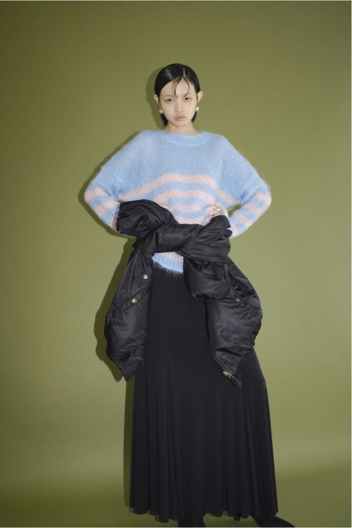 トップス CLANE x FRGMT BORDER MOHAIR KNIT TOPS