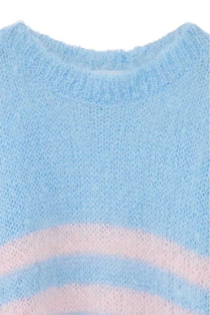 トップス CLANE x FRGMT BORDER MOHAIR KNIT TOPS