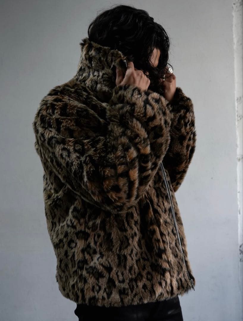 ジャケット・アウター no mass prod LEOPARD FUR JACKET