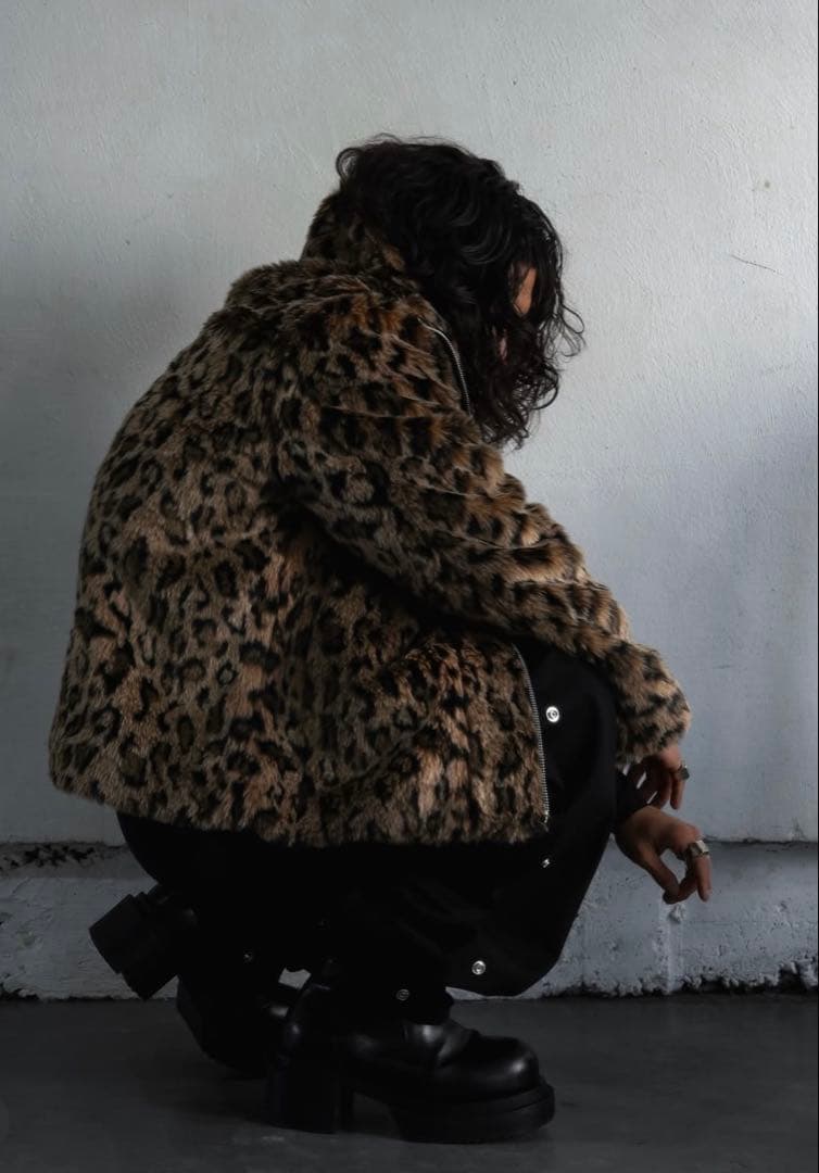 ジャケット・アウター no mass prod LEOPARD FUR JACKET