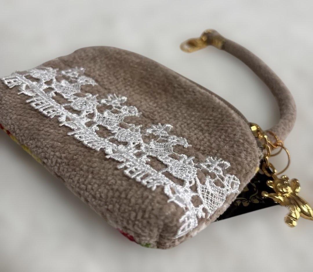 新品　フェイラー　フェイラー＆ハイジ　近沢レースポーチ　ハンドル付き