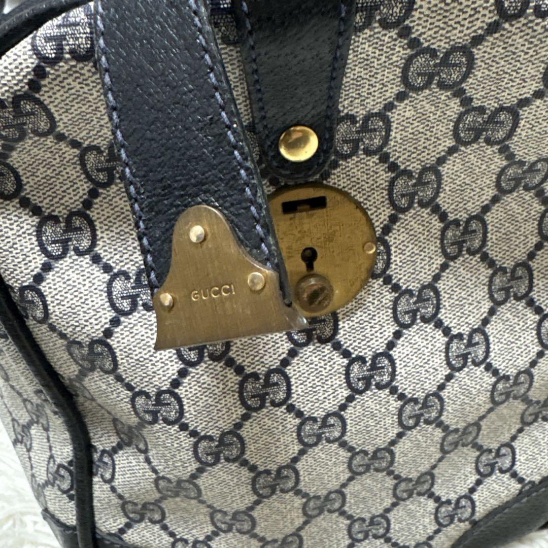 GUCCI オールドグッチ GG PVC ボストンバッグ 大容量