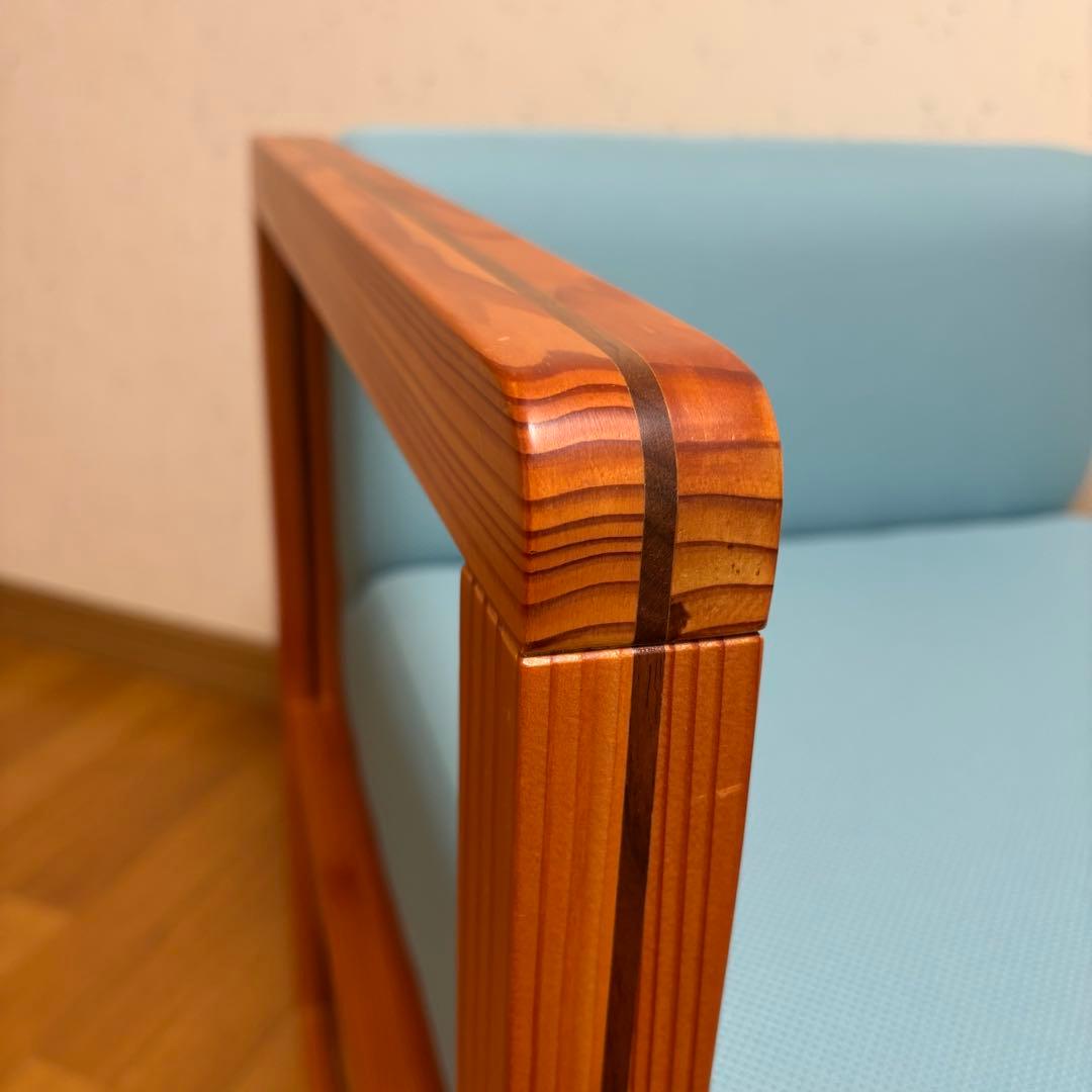 【美品】お洒落　ラウンジチェア　　大手企業設置品　北欧風　天然木