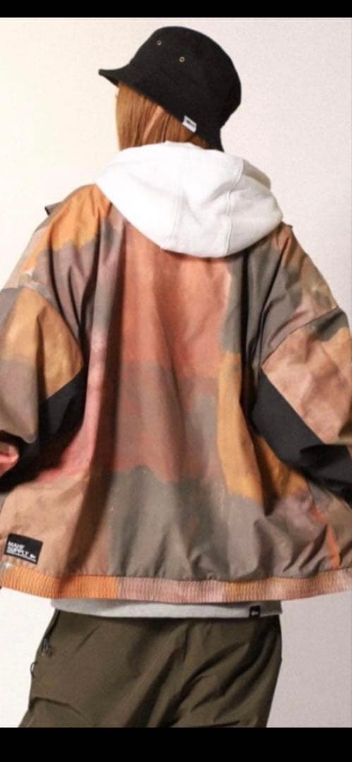 MAHF ブロック柄　ブルゾン　ジャケット　XXL