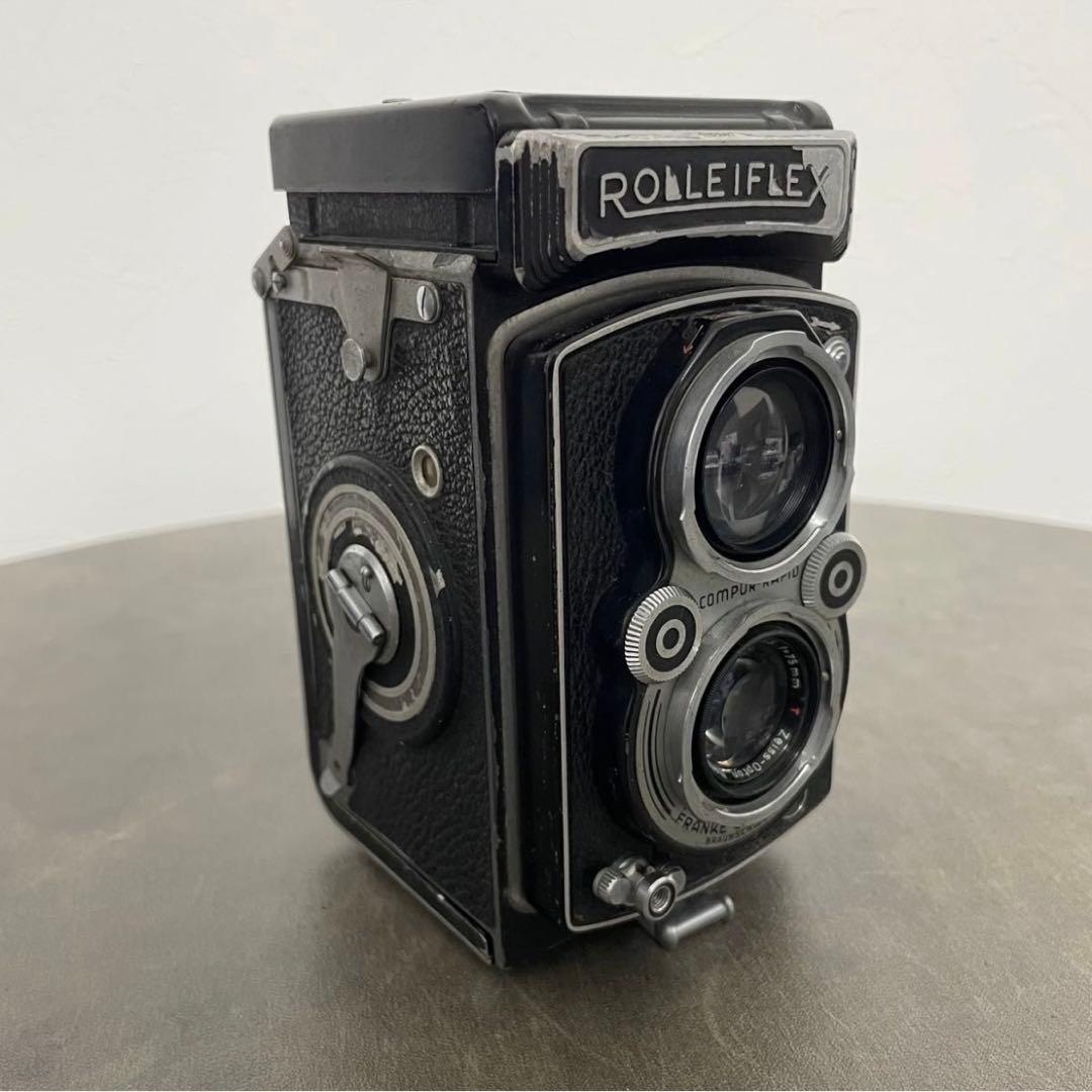 Rolleiflex 二眼レフカメラ ジャンク品 レザーケース付き パーツ取り