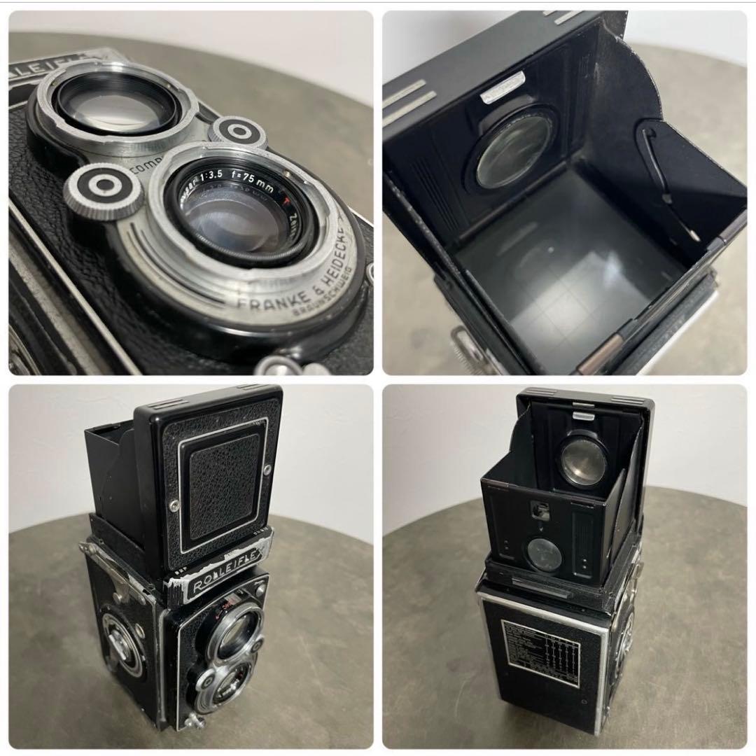 Rolleiflex 二眼レフカメラ ジャンク品 レザーケース付き パーツ取り