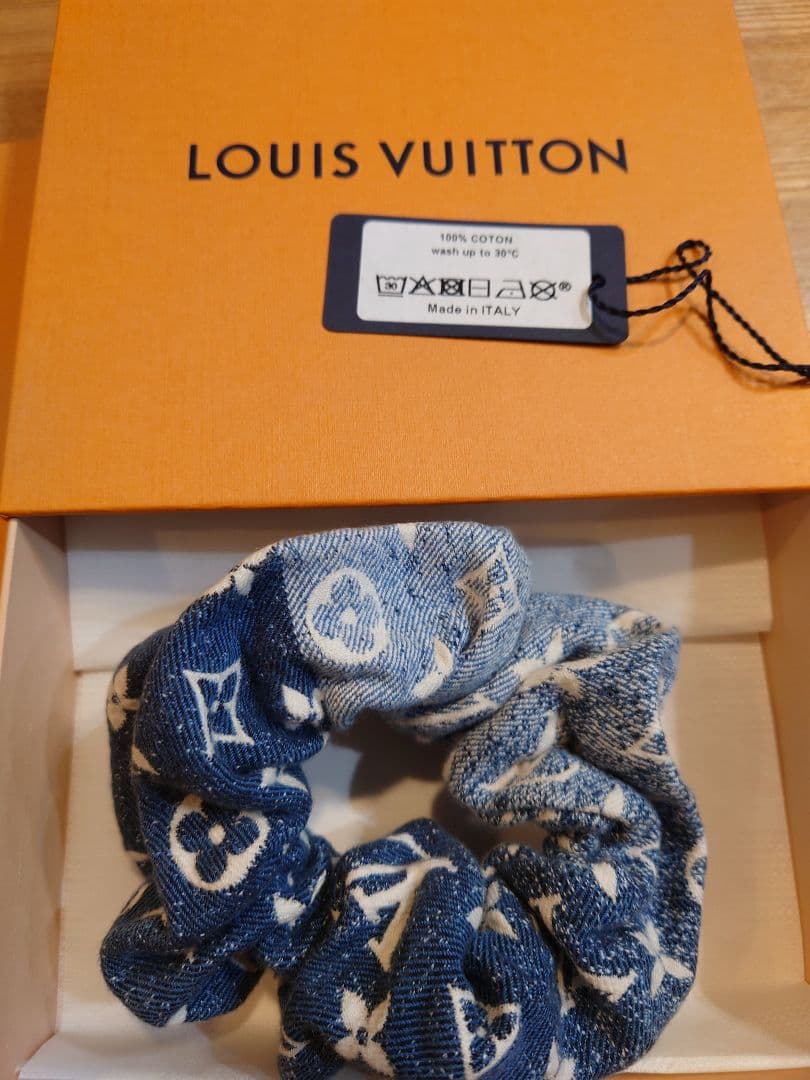 美品　正規品 LOUIS VUITTON デニムシュシュ モノグラム