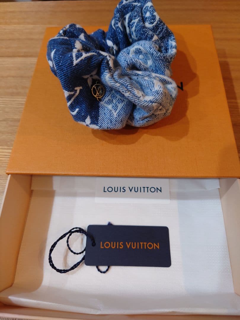美品　正規品 LOUIS VUITTON デニムシュシュ モノグラム