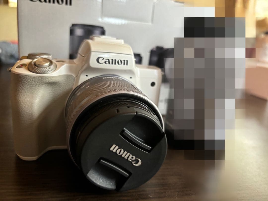 Canon eos kiss m ホワイト　標準レンズセット