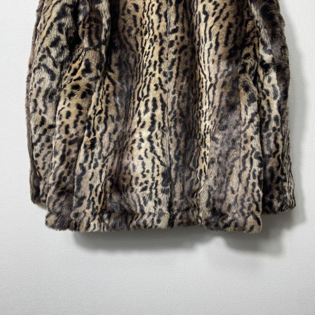 レア Schott ×moussy ファージャケット Pコート レオパード柄