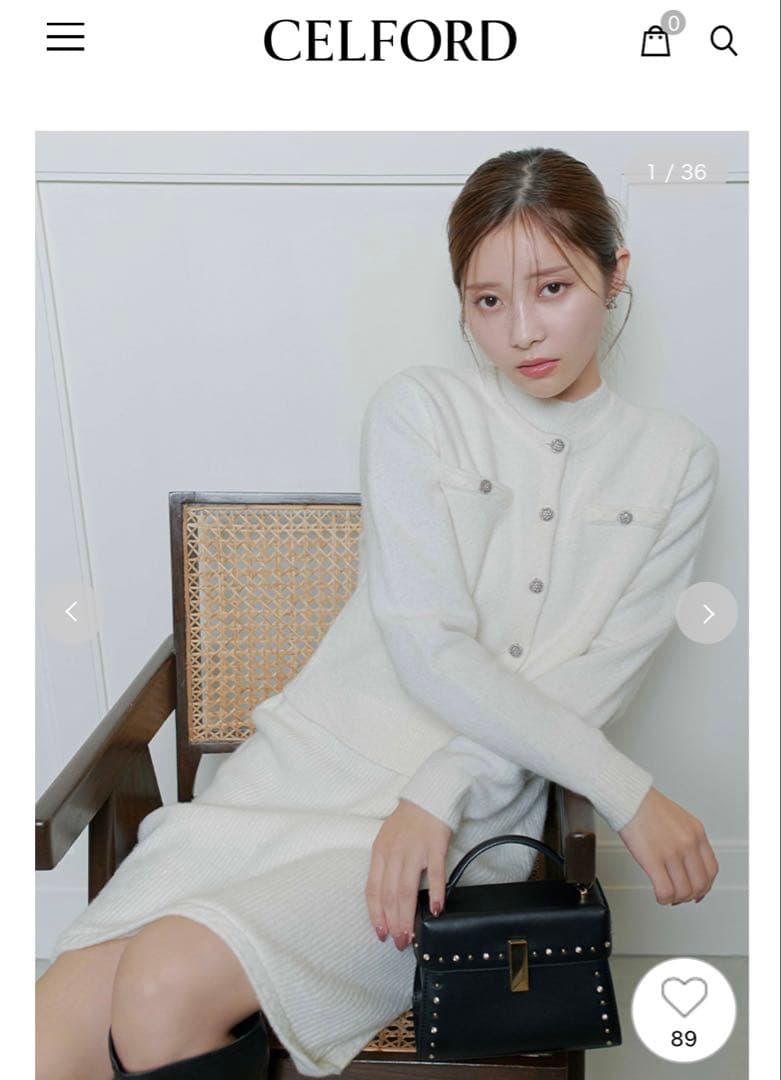 CELFORD スパークルミニニットワンピースセット 36