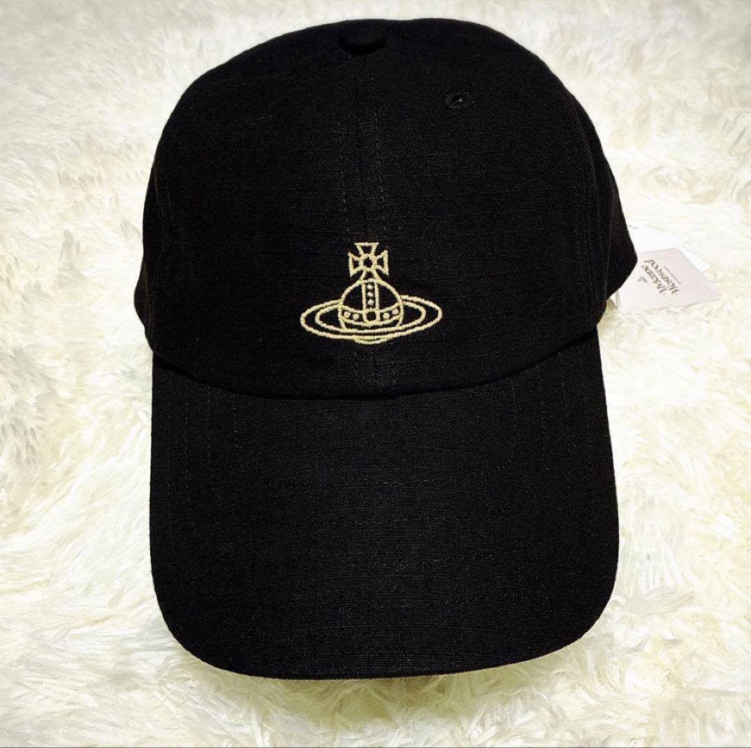 Vivienne Westwood キャップ オーブ刺繍 新品タグ付き 帽子 黒