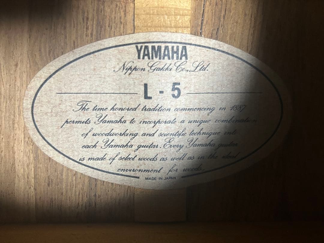 【ジャパンビンテージ】Yamaha L-5前期　純正ハードケース付き