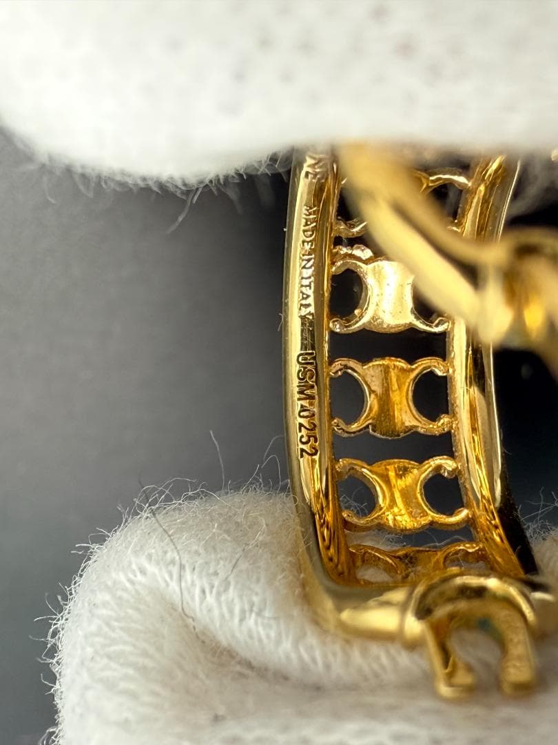 【片耳のみ】CELINE セリーヌ マカダム ピアス