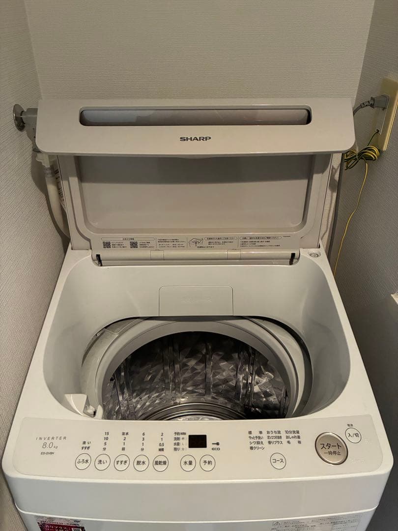 【8/15までの販売】SHARP 縦型洗濯機 8.0kg 2024年製　送料無料