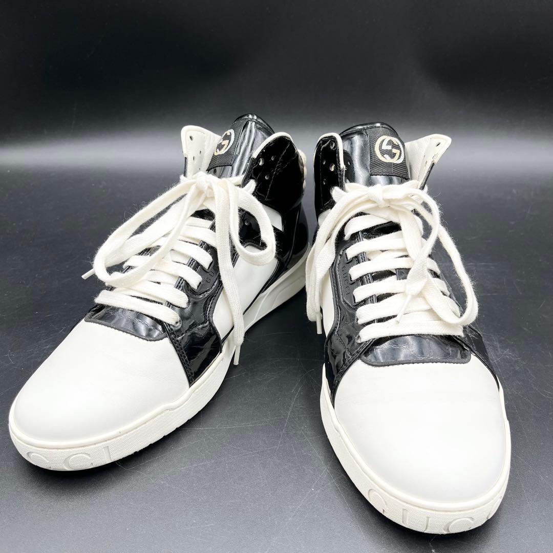 美品✨ グッチ インターロッキング パイソン パテントレザー 26cm相当