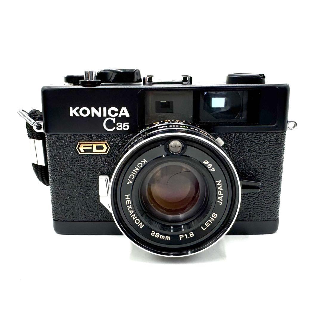 美品 Konica コニカ C35 FD ブラック フィルムカメラ