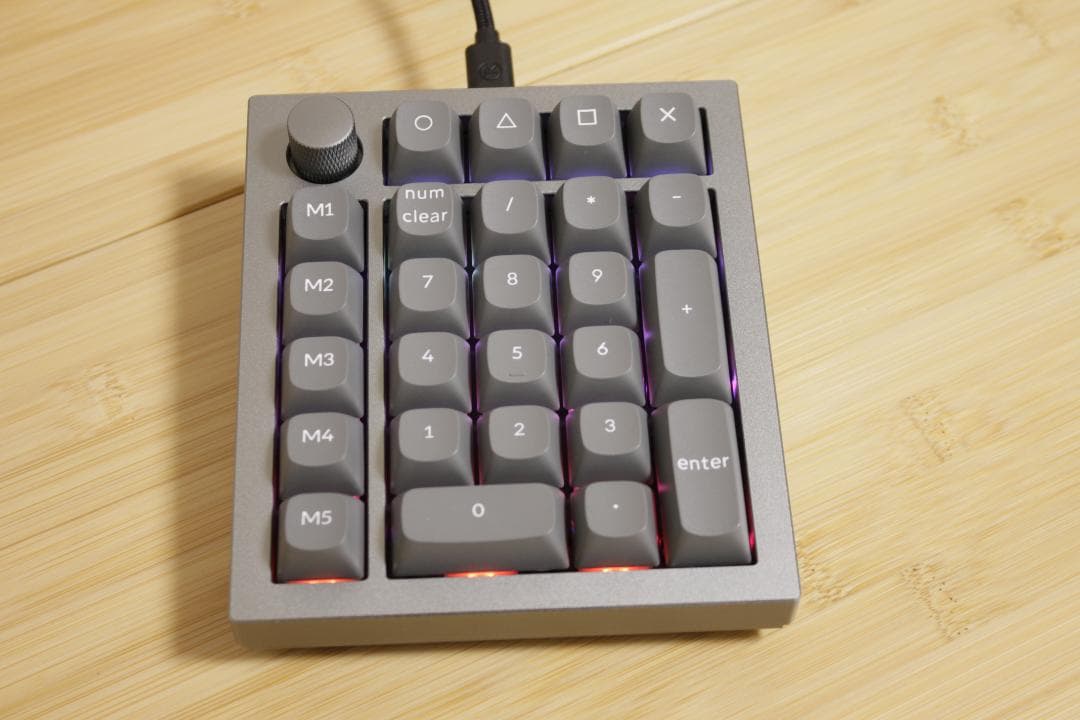 【Keychron】Q0 Plus テンキー シルバー 純正ダストカバーつき