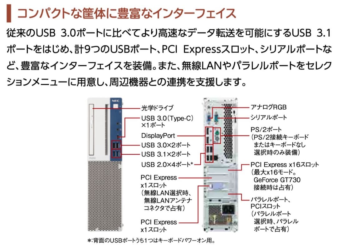 Windowsデスクトップ NEC Mate MKM30BZG4 Core i5-8500 16GB