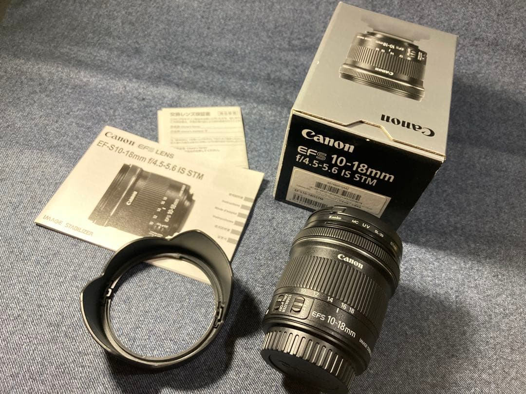 美品 Canon キャノン EF-S 10-18 IS STM◆フード＆箱説付き