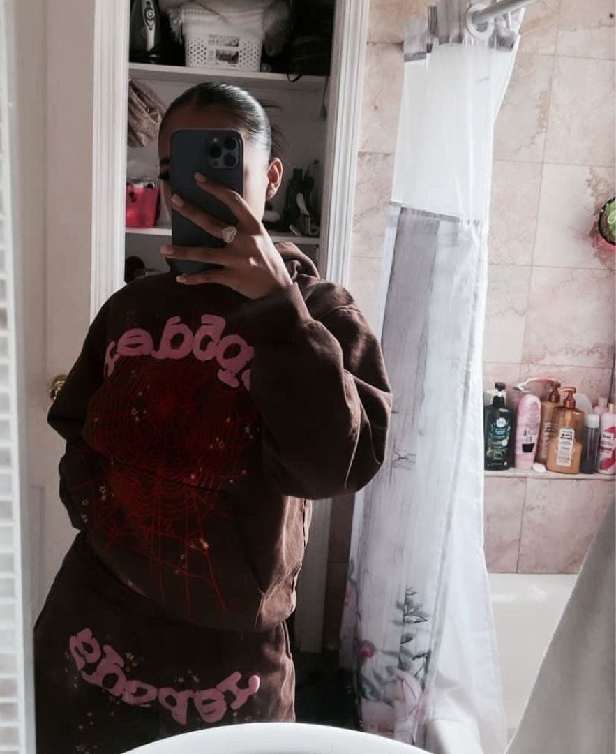 sp5der パーカー茶色 sp5der og web hoodie 正規品