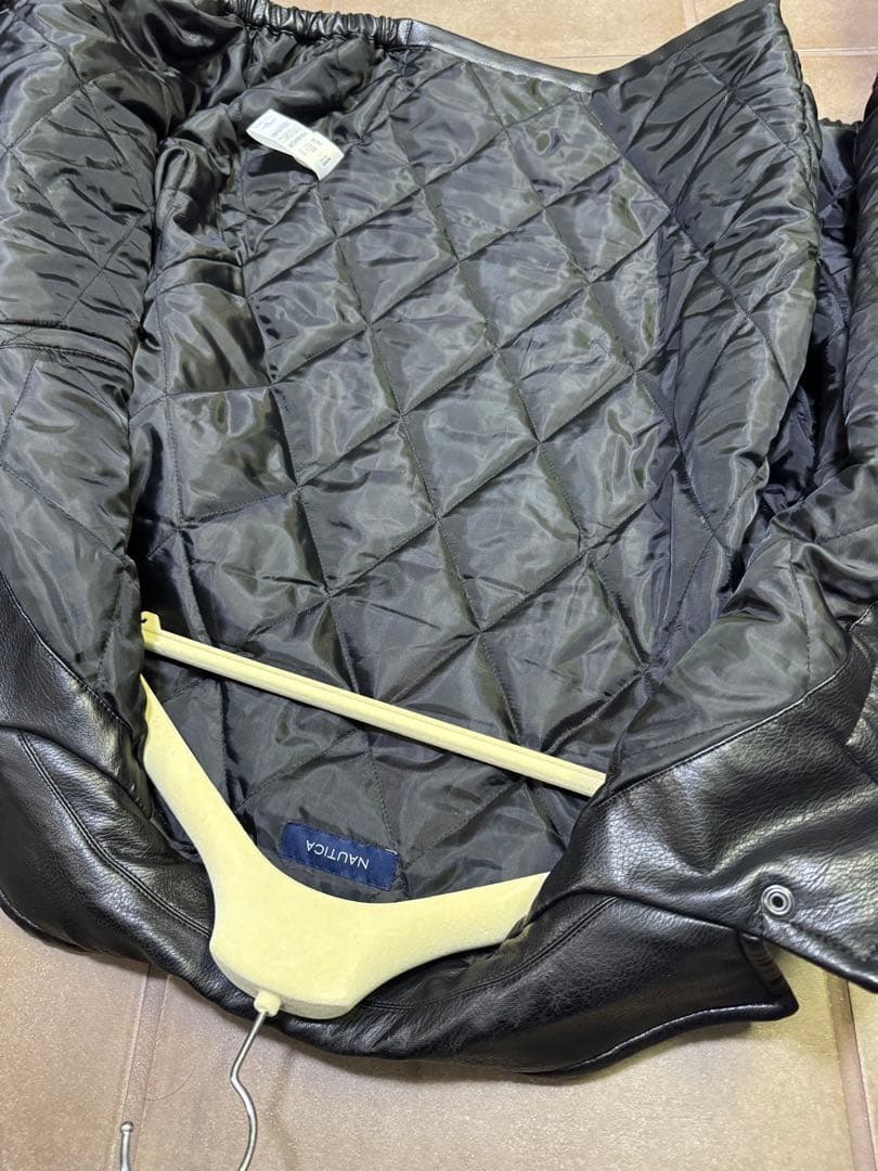 NAUTICA ノーティカ ブラック レザー シングルライダース L