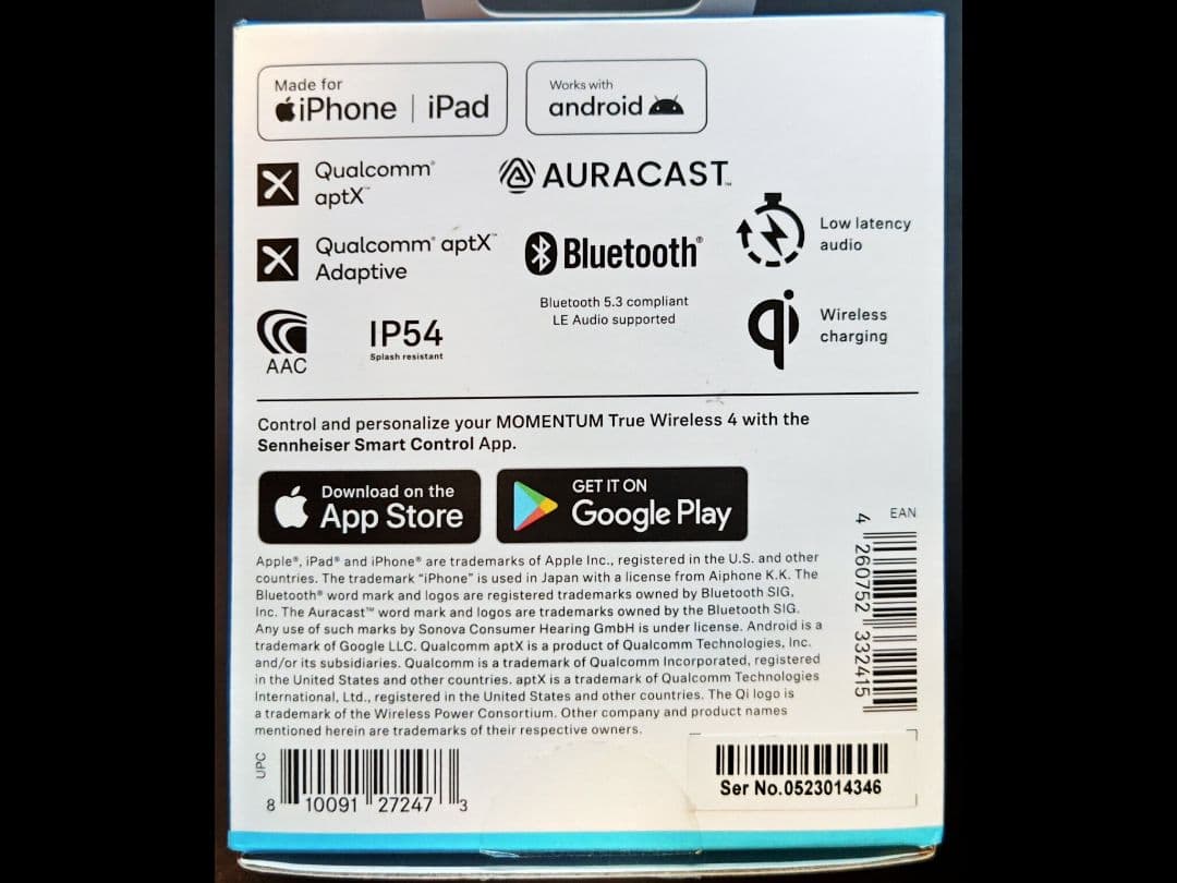 ヘッドホン Sennheiser Momentum True Wireless 4