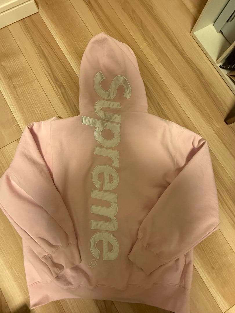 トップス Supreme Satin Applique parker pink