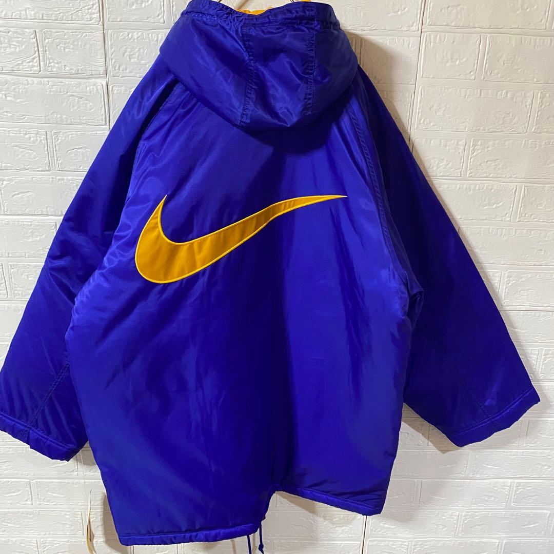 【デッドストック品】NIKE 90s白タグ　バックロゴ中綿ナイロンジャケット