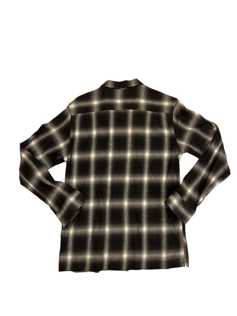 TOWNCRAFT 黒×白 オンブレシャツ コットン　レーヨン　サイズL