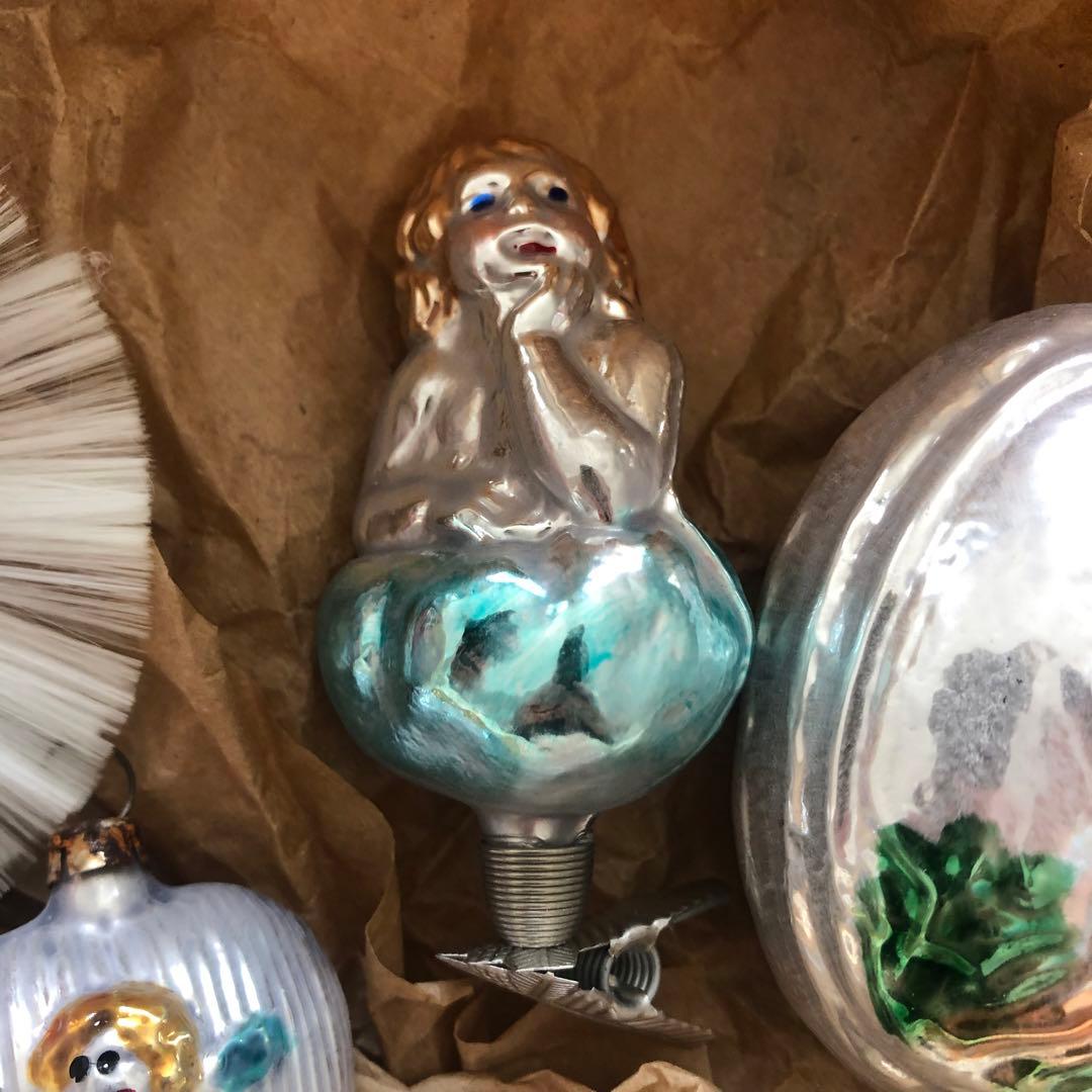 ドイツ製　ガラスオーナメント　クリスマスオーナメント　６点　アスティエ　おまとめ