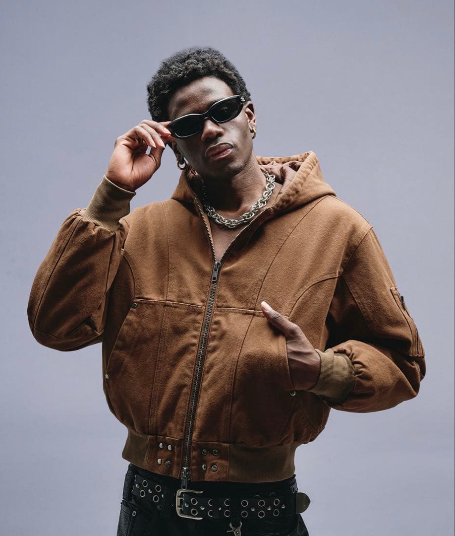 ANDER HUNK ダックフードジャケット　ブラウン