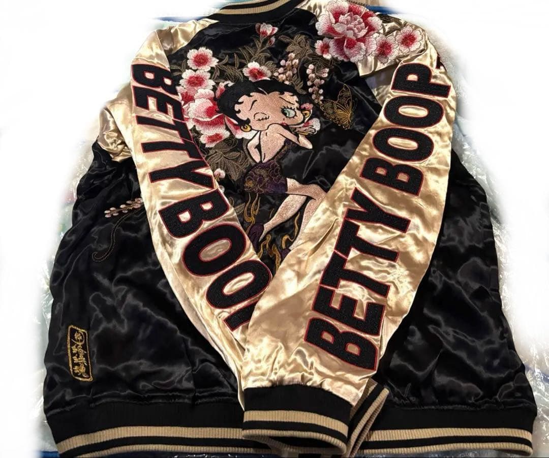 絡繰魂 カラクリ魂粋 ベティ・ブープ 刺繍 蝶乱舞 総刺繍 リバーシブル XL/