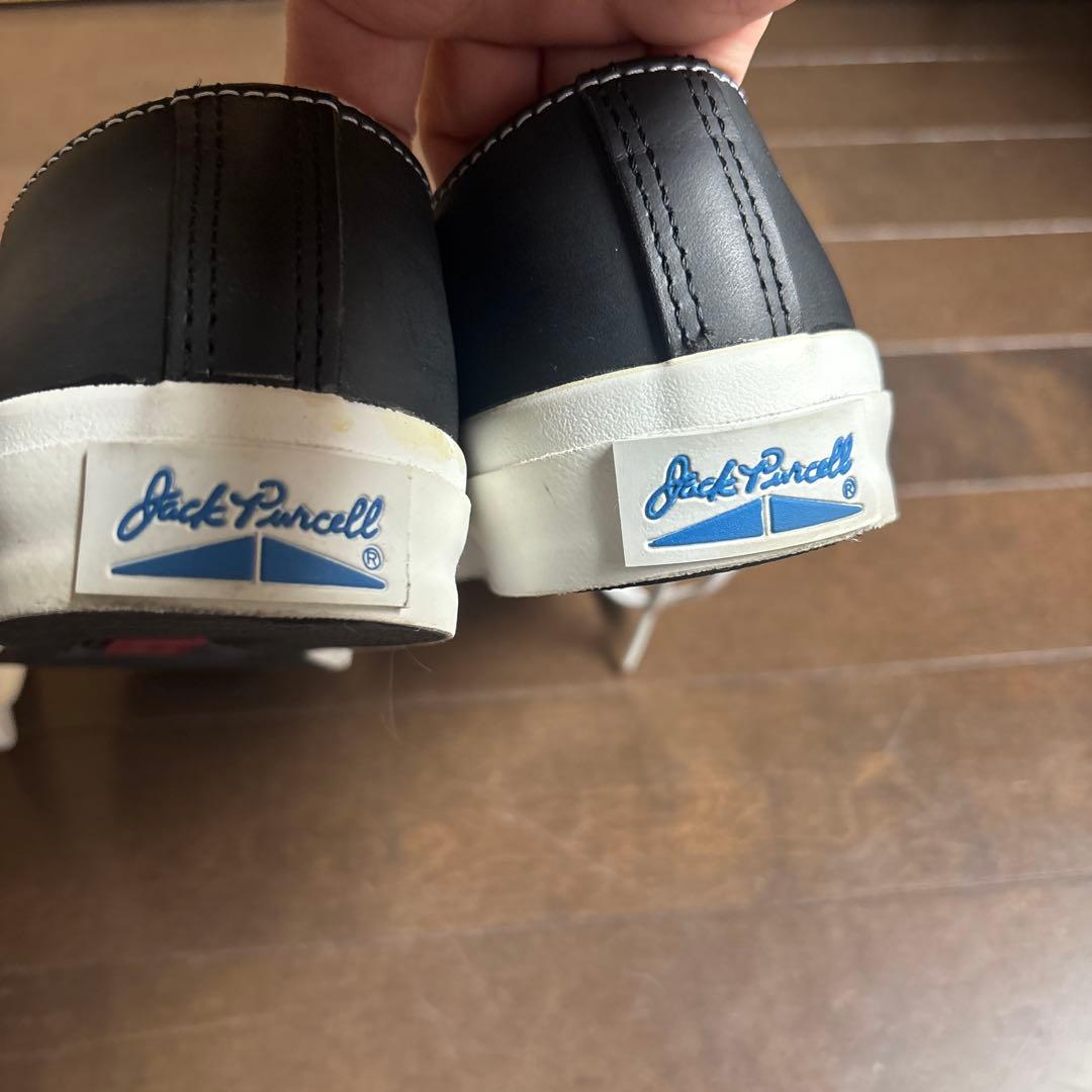 CONVERSE 　ジャックパーセル　ブラックレザー 　24.5センチ