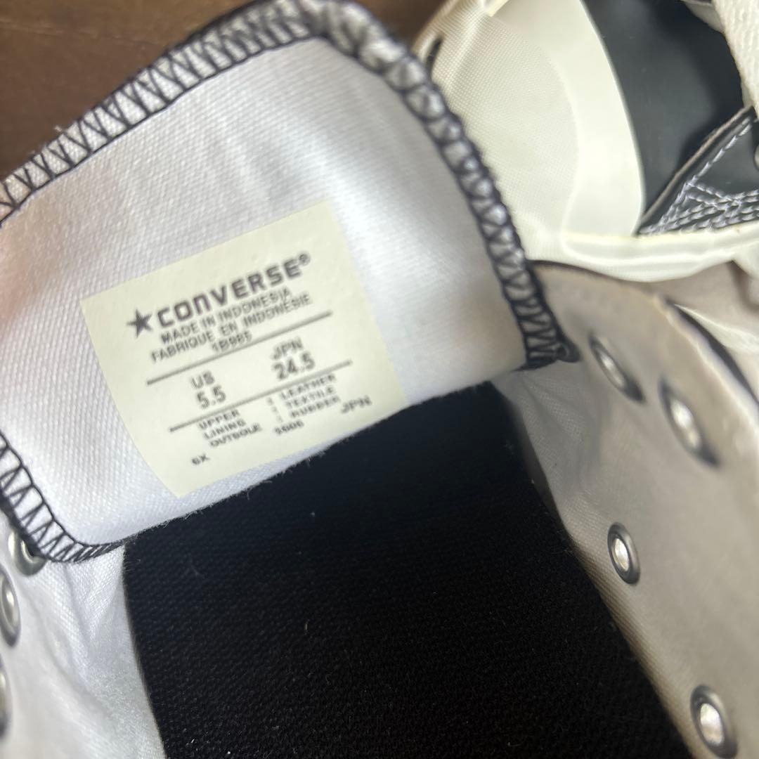 CONVERSE 　ジャックパーセル　ブラックレザー 　24.5センチ